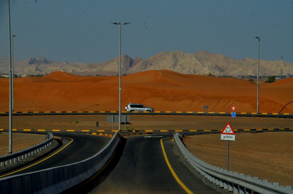 Wüste an der Grenze zum Oman