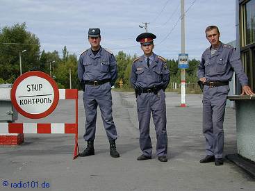 Hier beginnt das Sperrgebiet: der Kontrollposten