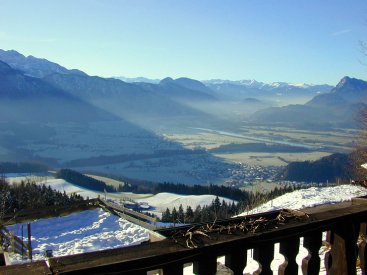 SUPER Aussicht (hier: im Winter; anklicken zum Vergöern) - Tirol: Wohnung in den Bergen zu vermieten