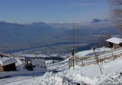 Wohnung: Aussicht im Winter bei Schnee und Sonnenschein