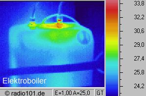 Thermography: Infrared image / thermal image of a boiler