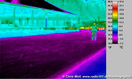 Thermographie / Wärmebild: Eislaufstadion Grefrath