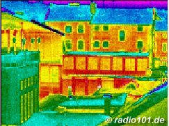 Infrarotaufnahme / Wärmebild / Thermografie: Häuser (im Sommer - Winteraufnahmen kommen ab Dezember)