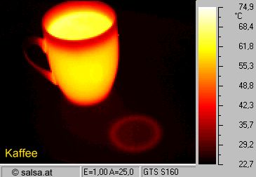 du cafe châud (image infrarouge)